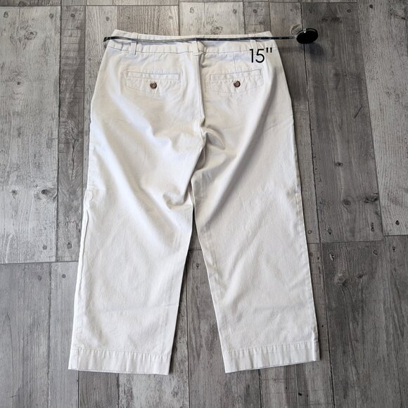 GAP, Curve Fit Flare Leg Stretch Cropped Khakis, Sz 6 - Picture 4 of 9